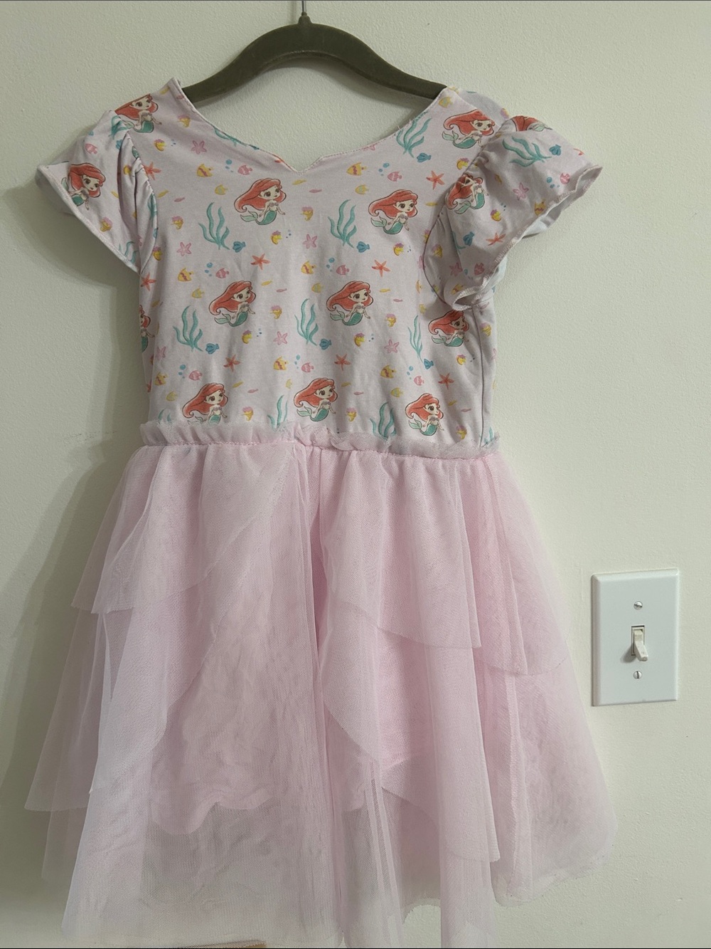 Pink Little Mermaid Tulle Dress Monica and Andy - Size 6/7